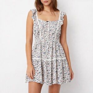 Wild Fable Floral Tiered Ruffle Mini Dress Size XL